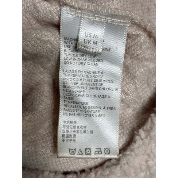 Urban Outfitters Cropped Sherpa Teddy Hoodie w/Drawstring Waist Womens Size M - Picture 4 of 8